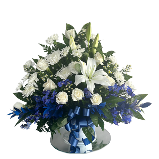 Two-Toned Floral Basket