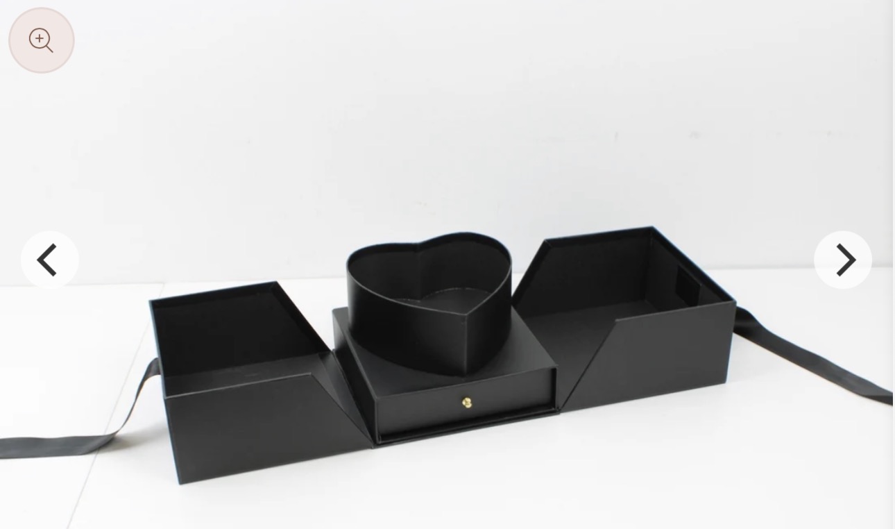 Surprise Heart & Drawer Box - Black - Image 3
