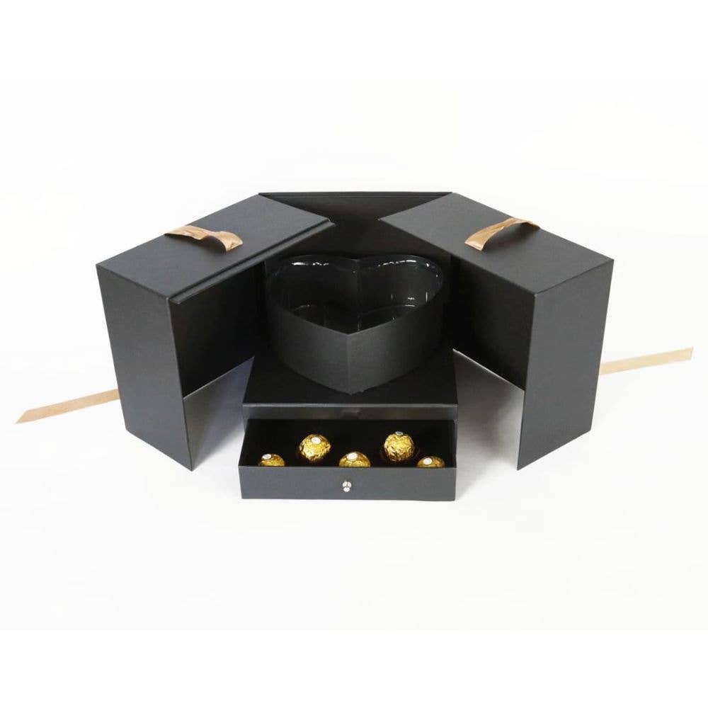 Surprise Heart & Drawer Box - Black - Image 5